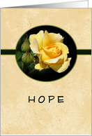 For Cancer Patient-Hope Encouragement Greeting Card with Yellow Rose card