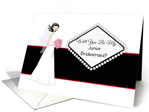 Will You Be My Junior Bridesmaid Invitation-Greeting Card-Bride card