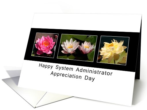 System Administrator Appreciation Day-Lotus Flowers card (650254)