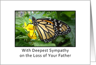 Loss of Father Sympathy, butterfly card