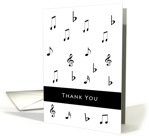 For DJ Thank You For Wedding Music Greeting Card-Musical Notes card