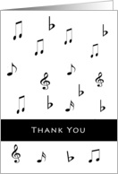 For DJ Thank You For Wedding Music Greeting Card-Musical Notes card