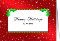 Boss Happy Holidays, Holiday Design card