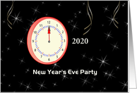 New Year’s Eve Party Invitation Greeting Card-Clock-Customizable Text card