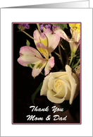 Thank You Mom & Dad, Flowers card