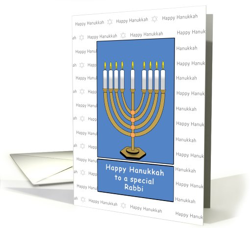 Rabbi Happy Hanukkah Menorah Candles, Chanukah card (729352)