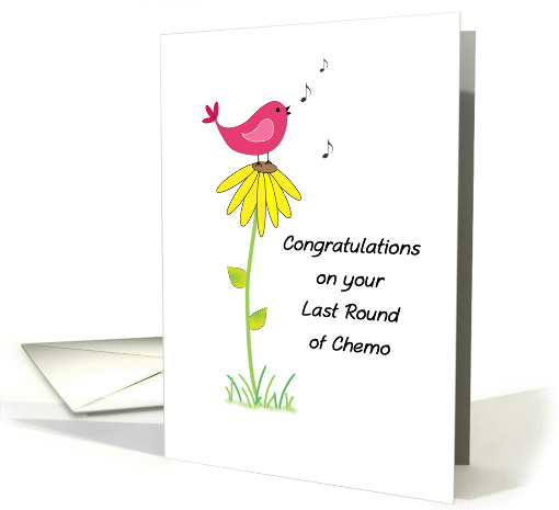 Last Round of Chemo Congratulations Greeting Card, Bird... (729926)