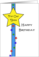 For Our Boss / From Group Birthday Card - Star Border card