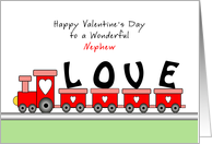 For Nephew Valentine’s Day Greeting Card with Train Full of Love card