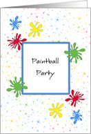 Paintball Party Invitation card