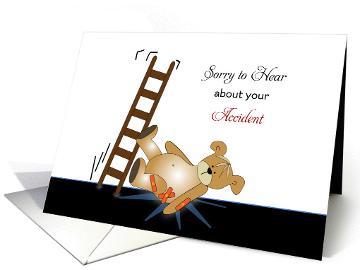Injury Accident Get Well Feel Better Card-Bear Falling... (764963)