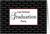 Law School Graduation Party Invitation-Graduate Text on Background card
