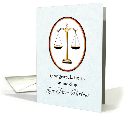 Making Law Firm Partner Card - Scales of Justice -... (779510)