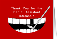 Dental Assistant Internship with Teeth and Mirror card