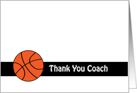 For Basketball Coach-Thank You Basketball Coach Card