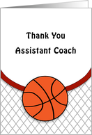 For Assistant Basketball Coach Thank You Greeting Card-Basketball-Net card