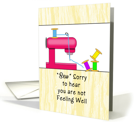 Get Well Greeting Card-Sewing Machine and Thread card (818331)