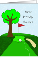 Golf Theme Birthday Card for Grandpa card
