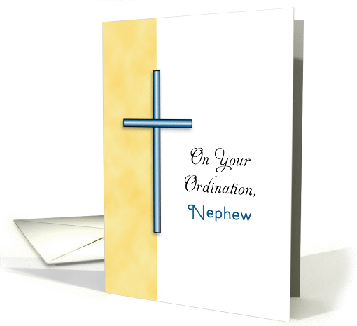 For Nephew Ordination Greeting Card Congratulations Card-Cross card
