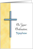 For Nephew Ordination Greeting Card Congratulations Card-Cross card