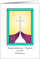 Nephew Ordination Congratulations Card-Cross card