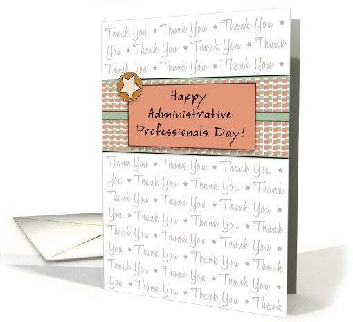 Administrative Professionals Day Greeting Card-Retro Star Design card