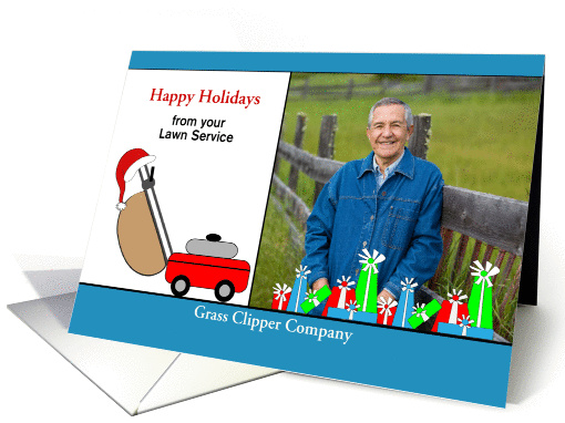 From Grass Cutting Service Customizable Christmas Photo card (850239)