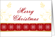 Business Christmas Greeting Card for Customers/Clients with Red Design card