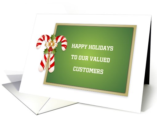 For Customers Christmas Card with Candy Canes,... (881473)