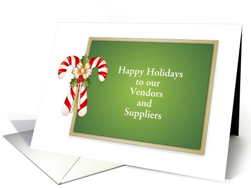For Vendors Christmas Card with Candy Canes,... (881474)