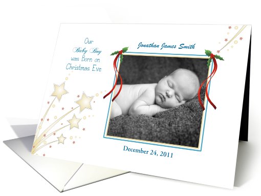 Baby Birth Announcement Photo Card-Customizable... (885652)