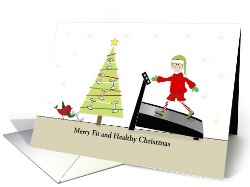 Fitness Christmas Card-Elf on... (886590)