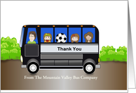 Thank You from Charter Bus Company-Customizable Text card