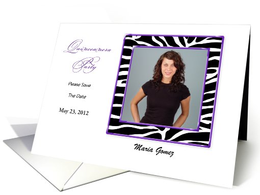 Quinceanera Save The Date Photo Card-Customizable Text card (896545)