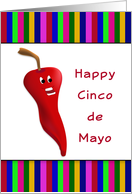 Happy Cinco De Mayo Greeting Cards-Chili Pepper card