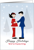 We’re Expecting Greeting Card-Christmas Pregnancy Announcement card