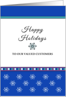 Business Christmas Greeting Card for Customers-Snowflakes-Custom Text card