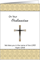 On Your Ordination Greeting Card-Cross-Psalm 129:8 card