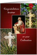 Brother Ordination Greeting Card-Jesus-Crosses card