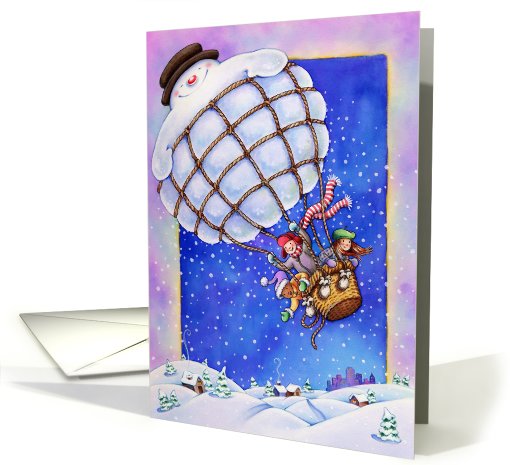 Christmas Snow Balloon card (239021)