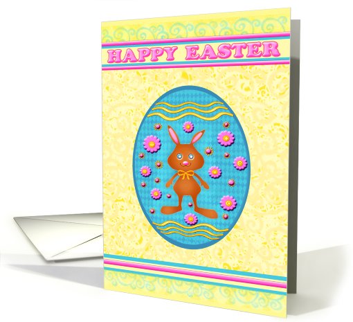 Happy Easter Chocolate Bunny 3 card (399982)