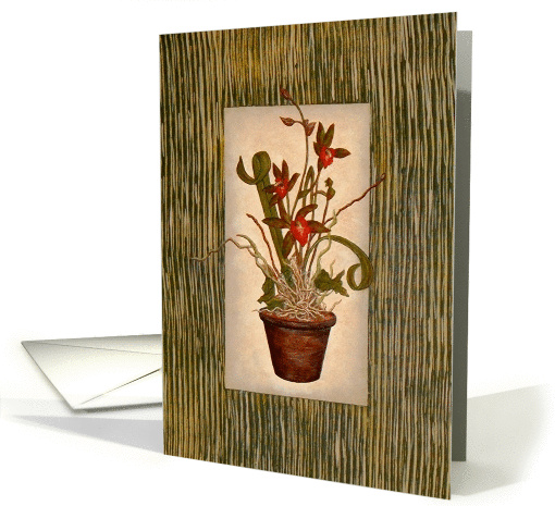 Floral - Potted Tiger Orchid card (187324)
