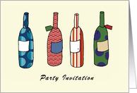 Bottles Party Invitation card