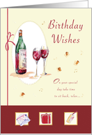 Wine Birthday card