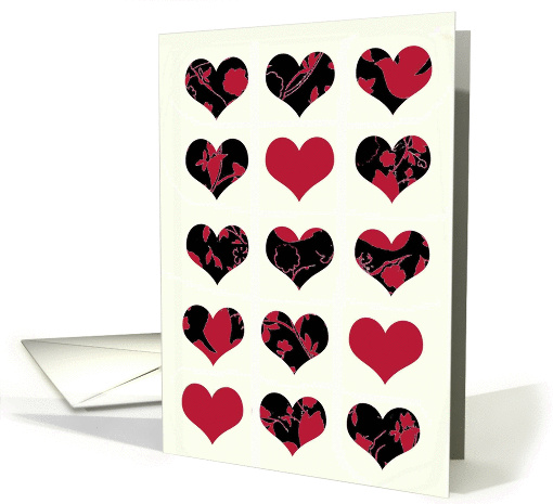 Valentines Day Hearts card (337428)