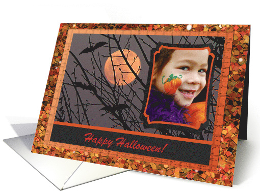 Harvest Moon with Bats, Halloween, Photo card (1170814)