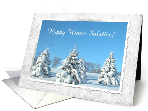 Winter Solstice, Custom Text, Winter Trees card (1187386)