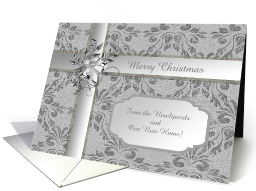 Merry Christmas, New Home, Newlyweds, Silver Bells, Custom Text card