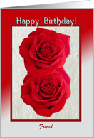 Red Roses, Birthday, Add your own text card