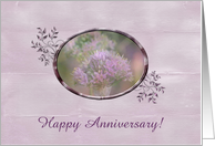 Wild Onion Blooms, Anniversary, Custome Text card